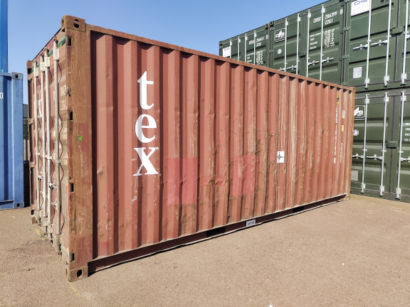 A 20 x 8ft Standard Container in As-Is condition, located in Glasgow